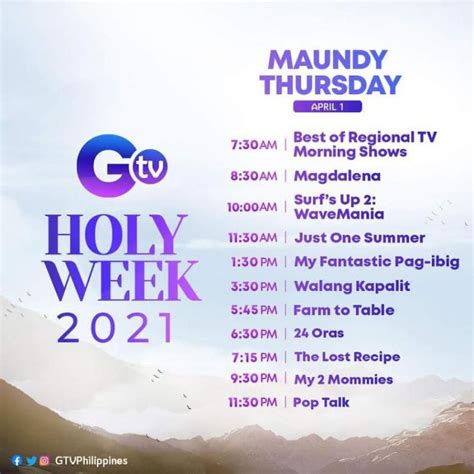 gtv program schedule today